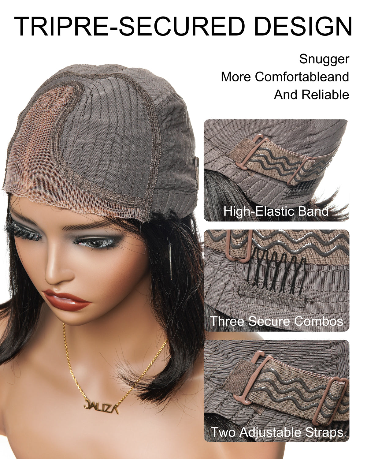 100% Virgin Human Hair Glueless HD lace Deep Wave Wig - Pre Cut Pre Bleached Pre Plucked Wear to Go