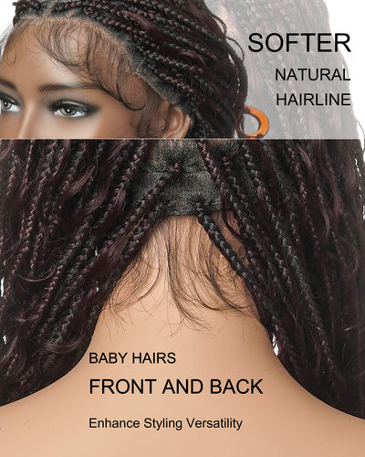 Coco - Glueless Human Hair Braided Wig Pre Cut HD Full Elastic Lace Free Part Ready-To-Go (Lace Not Hand Tied)