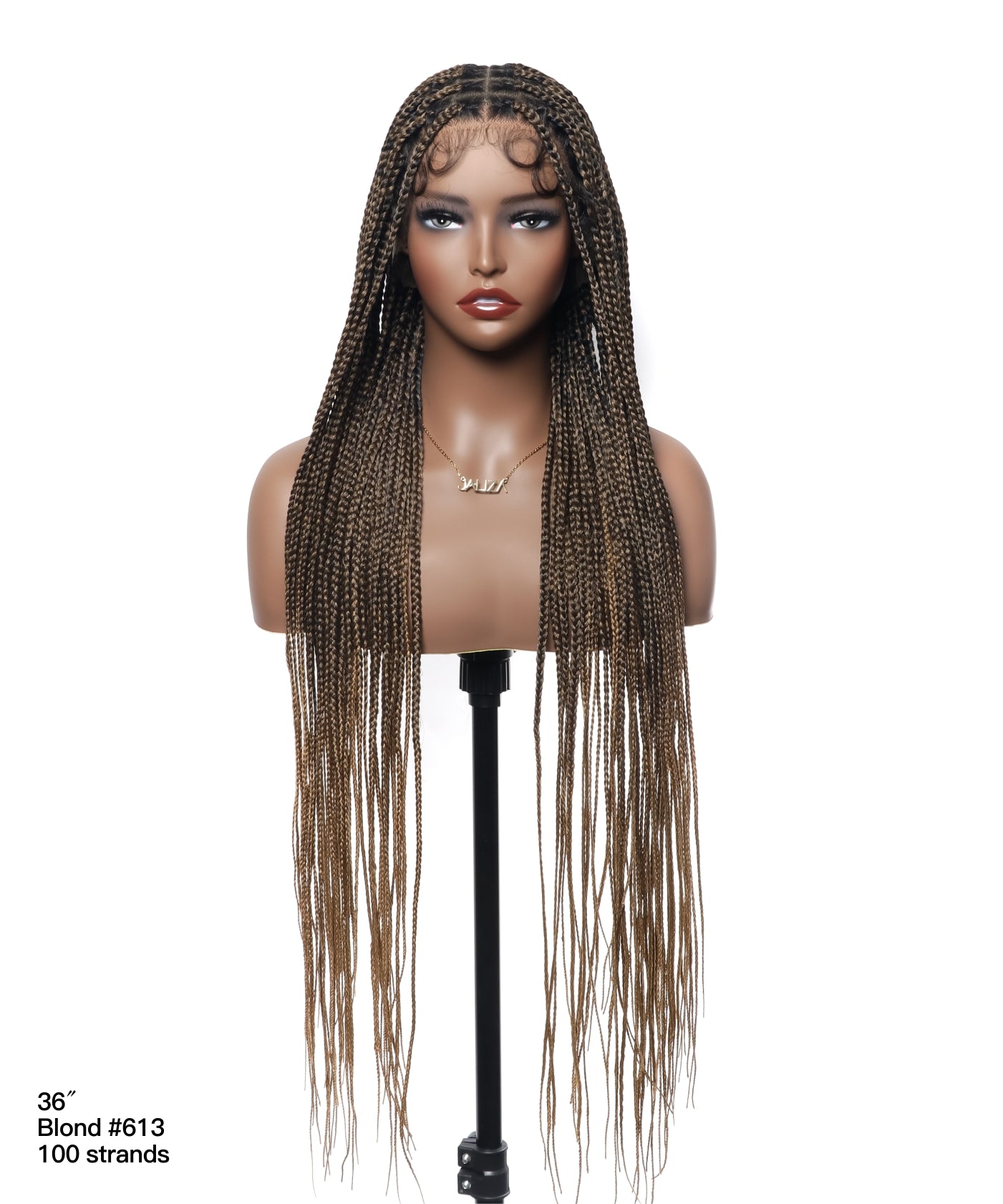 48" Lightweight Knotless HD Full Lace Box Braided Wig