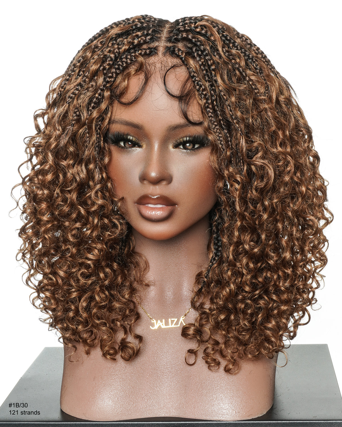 Cleo - 16" The Golden Globe Cut Glueless Swiss HD Full Lace Water Wave Boho Braided Wig