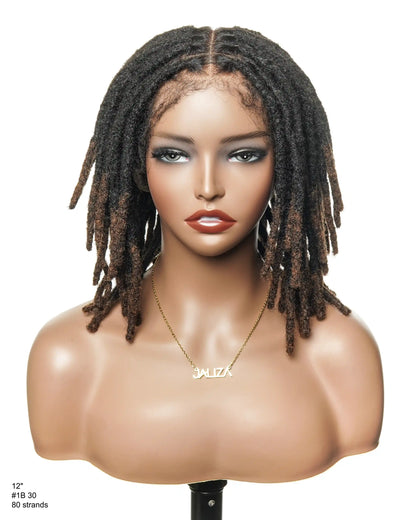 12" Salon Level Dreadlock 100% Human Hair Pre Bleached HD Full Lace Wig
