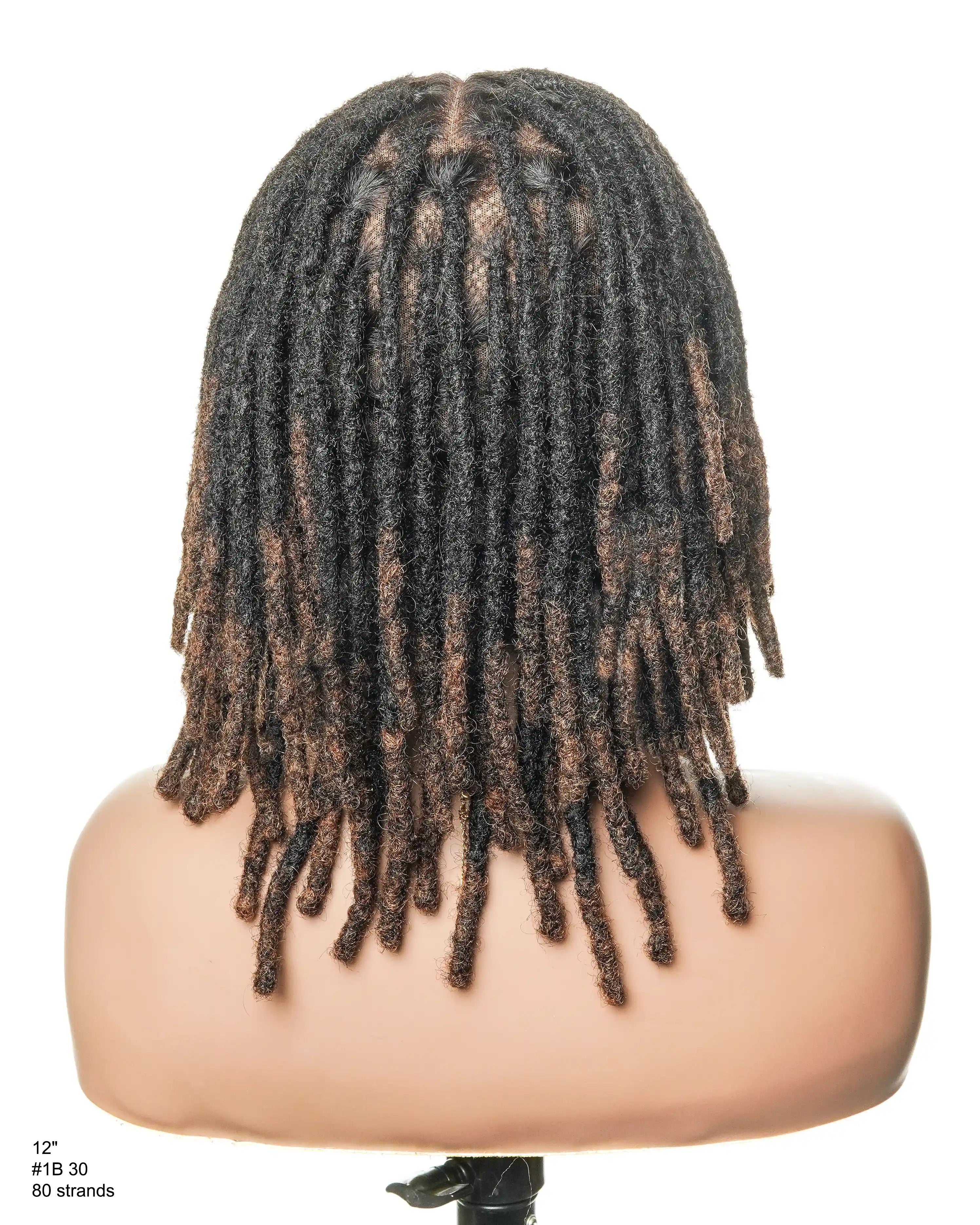 12" Salon Level Dreadlock 100% Human Hair Pre Bleached HD Full Lace Wig