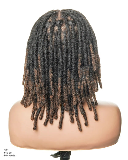 12" Salon Level Dreadlock 100% Human Hair Pre Bleached HD Full Lace Wig