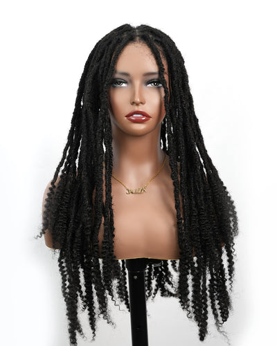 Pre Bleached 100% Human Hair HD Full Lace Salon-level Knotless Dreadlock Wig