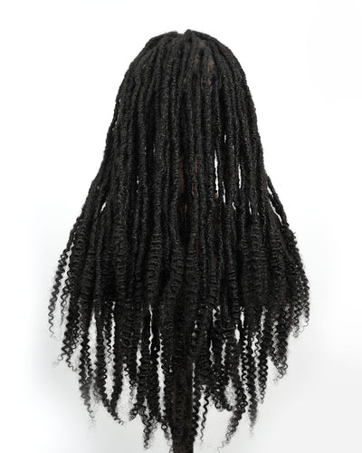 Pre Bleached 100% Human Hair HD Full Lace Salon-level Knotless Dreadlock Wig