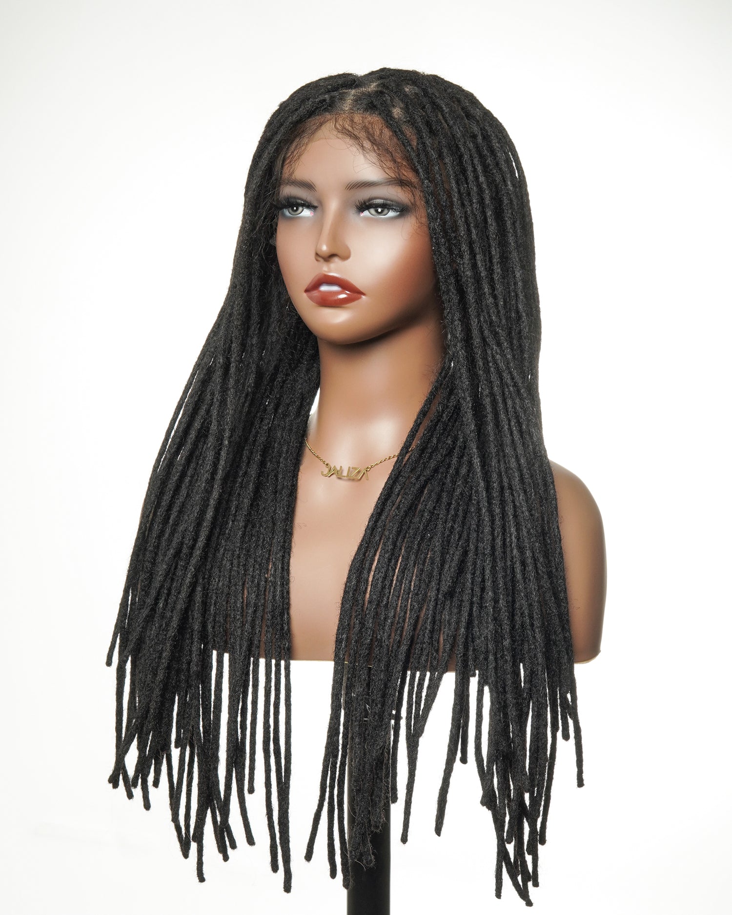 100% Human Hair Dreadlock Pre Bleached HD Full Lace Wig 24" 100 Strands