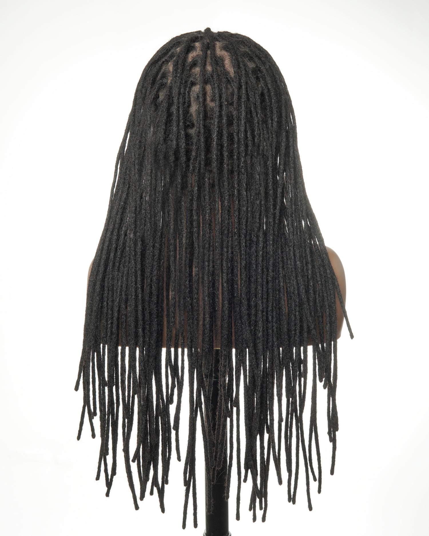 100% Human Hair Dreadlock Pre Bleached HD Full Lace Wig 24" 100 Strands