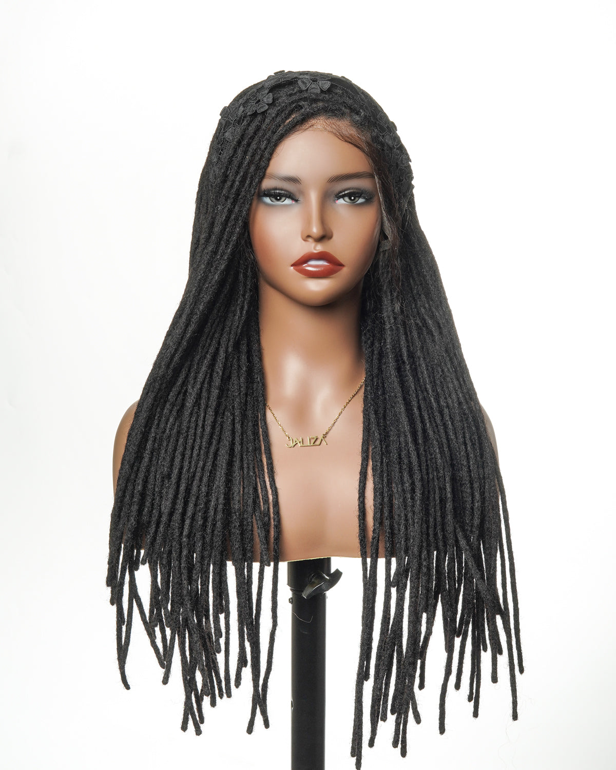 100% Human Hair Dreadlock Pre Bleached HD Full Lace Wig 24" 100 Strands