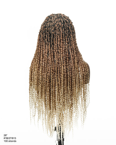 Pavana - Super Lightweight Passion Twist 28" Swiss HD Lace Full Lace Braided Wig 100 Strands