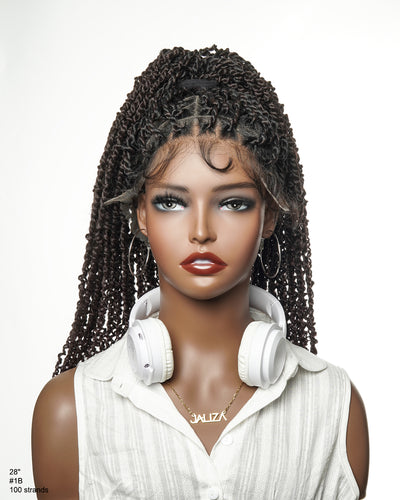 Pavana - Super Lightweight Passion Twist 28" Swiss HD Lace Full Lace Braided Wig 100 Strands