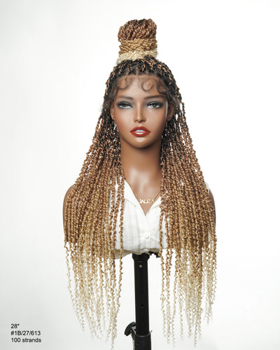 Pavana - Super Lightweight Passion Twist 28" Swiss HD Lace Full Lace Braided Wig 100 Strands