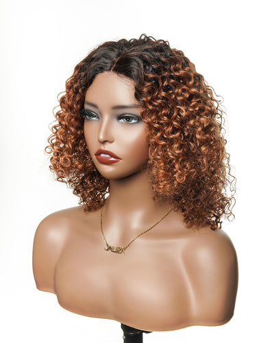 Bobrina 14" 100% Virgin Human Hair Deep Wave Bob Glueless Pre Cut Pre Bleached HD Lace Wear to Go (for US Market Only)