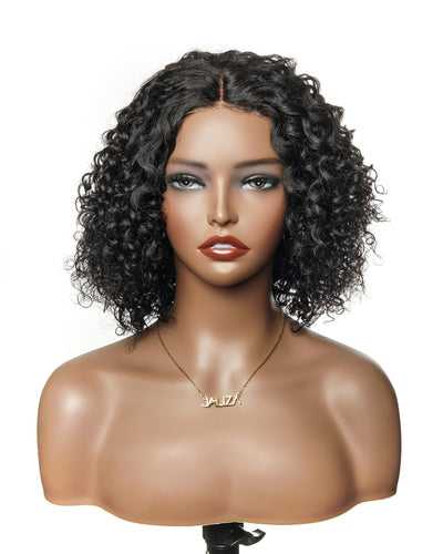 Bobrina 14" 100% Virgin Human Hair Deep Wave Bob Glueless Pre Cut Pre Bleached HD Lace Wear to Go (for US Market Only)