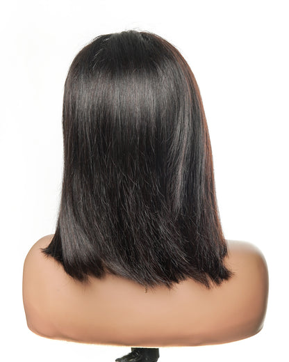 100% Virgin Human Hair Glueless HD lace Deep Wave Wig - Pre Cut Pre Bleached Pre Plucked Wear to Go