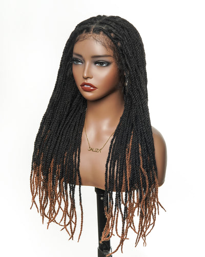 24" 100% Human Hair HD Full Lace Twist  Dreadlock Wig