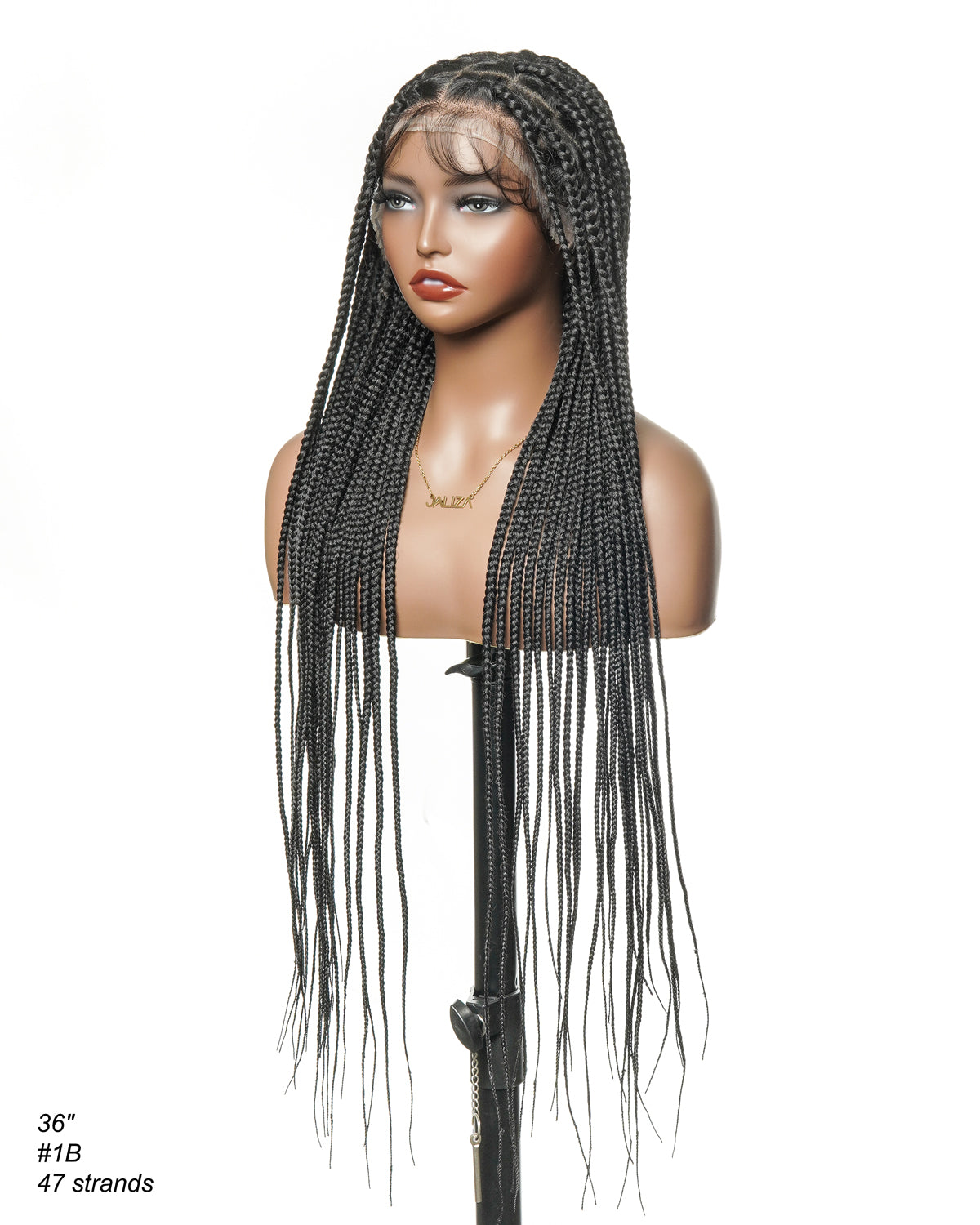 Knotless Jumbo Box / Large Box HD Lace Full Hand-tied Braided Wig 36 Inches 24 & 48 Strands