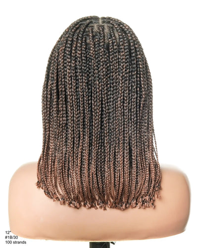 12" Knotless HD Full Lace Bob Box Braided Wig