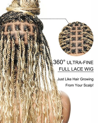 Essential Choice - Small Head Exclusive Boho Braided Wig (Small Cap Size for Petite Head)