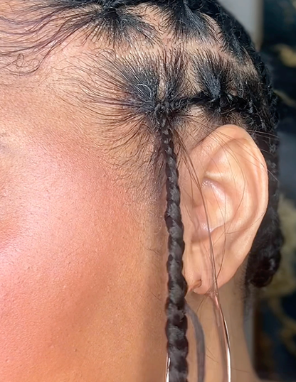 18" Ghost Loop™ Crochet Boho Braids With Human Hair Curls