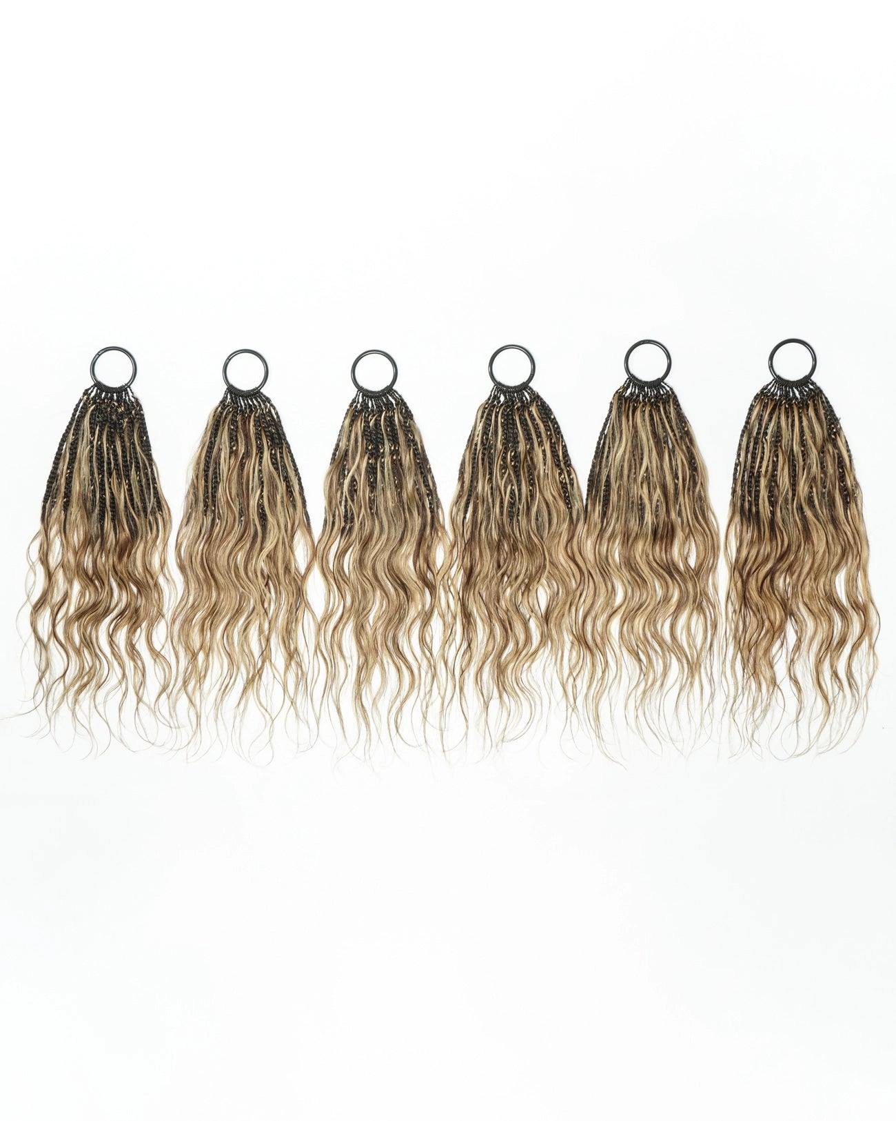 18" Ghost Loop™ Crochet Boho Braids With Human Hair Curls