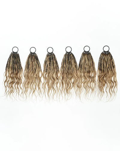 18" Ghost Loop™ Crochet Boho Braids With Human Hair Curls