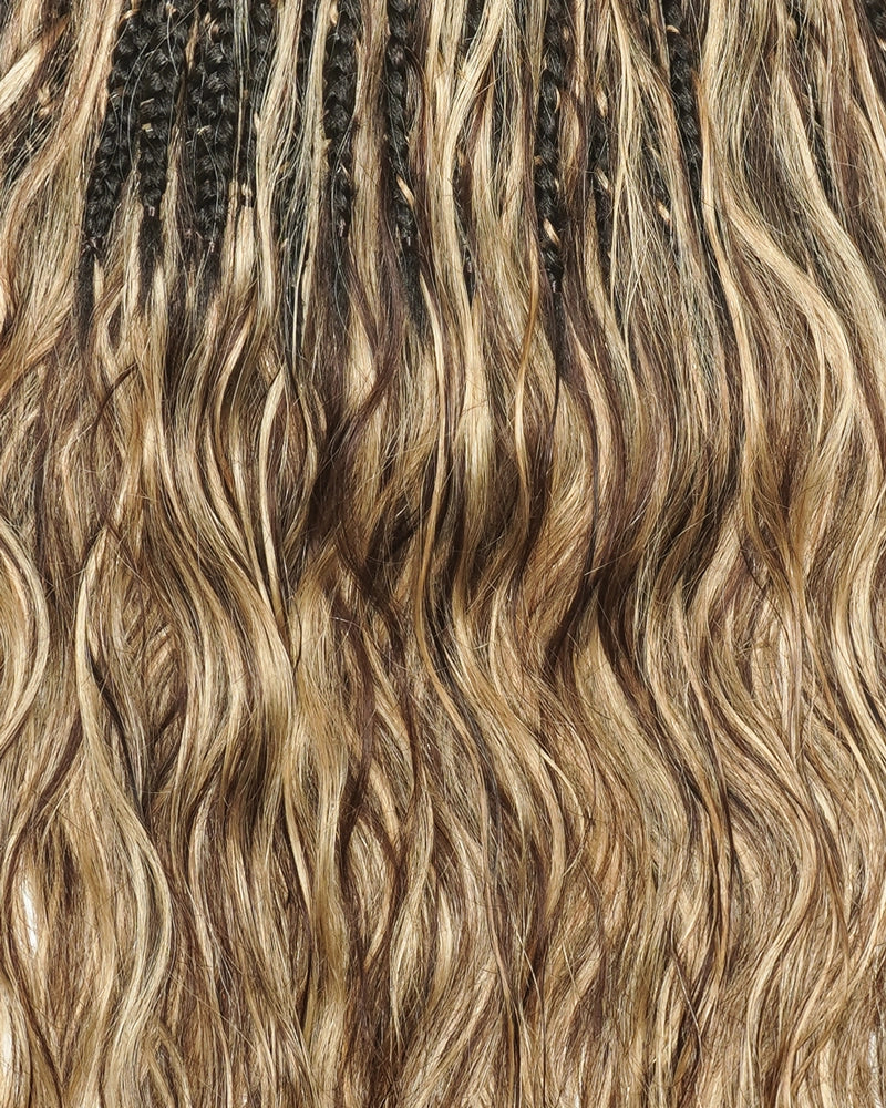 18" Ghost Loop™ Crochet Boho Braids With Human Hair Curls