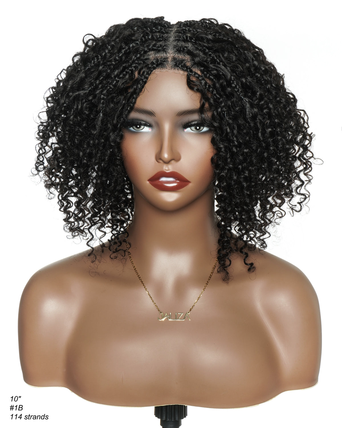 Glueless 8" Pre Cut HD Full Elastic Lace Ready-To-Go Boho Box Braided Wig With Human Hair Boho Afro Curly Boho Curls