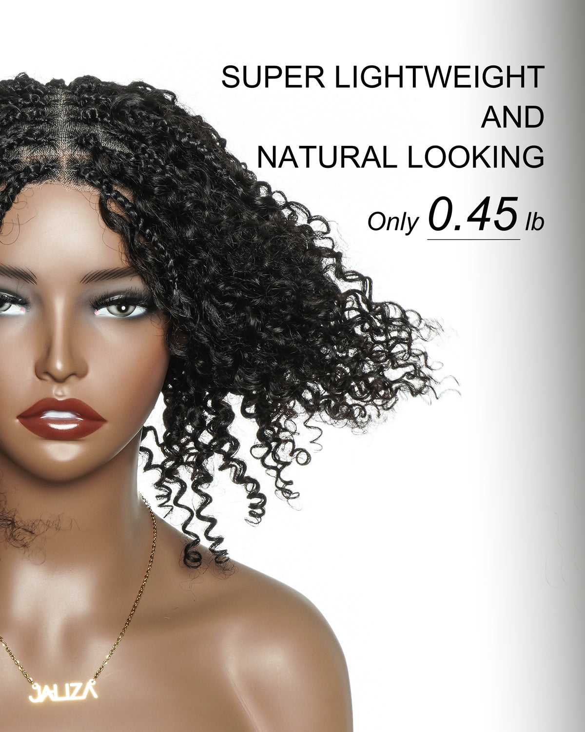 Glueless 8" Pre Cut HD Full Elastic Lace Ready-To-Go Boho Box Braided Wig With Human Hair Boho Afro Curly Boho Curls