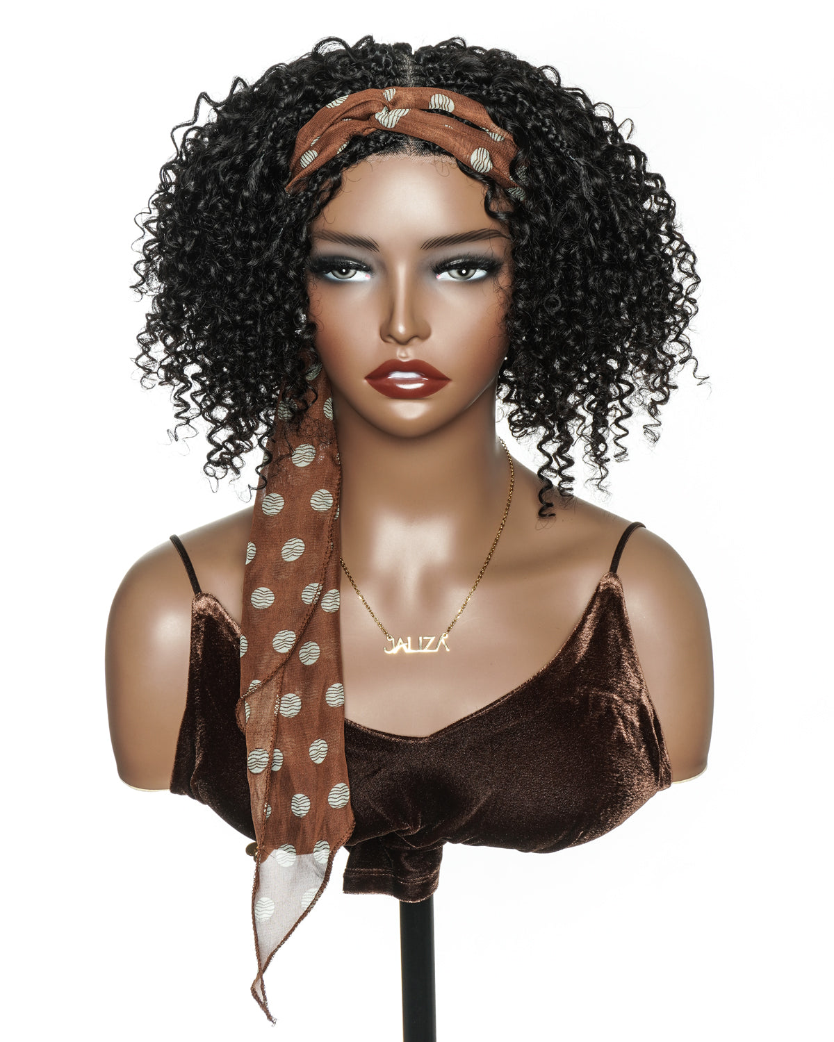 Glueless 8" Pre Cut HD Full Elastic Lace Ready-To-Go Boho Box Braided Wig With Human Hair Boho Afro Curly Boho Curls