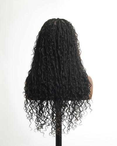 Coco - Glueless Human Hair Braided Wig Pre Cut HD Full Elastic Lace Free Part Ready-To-Go (Lace Not Hand Tied)