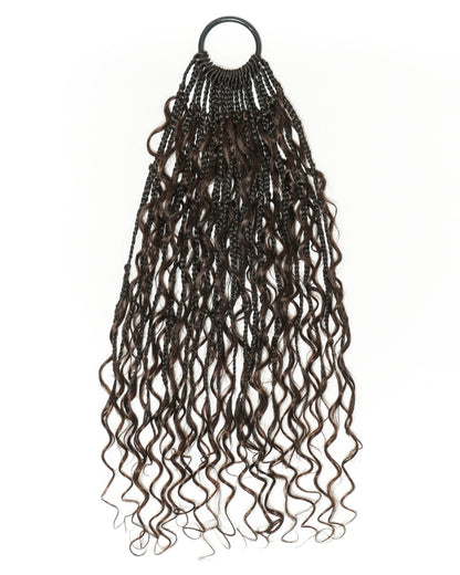 18" Crochet Braids With Human Hair Deep Wave Boho Curls 100 Strands/Pack