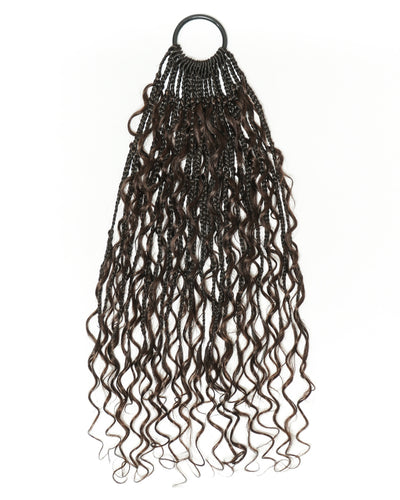 Small Pack 20 Strands Crochet Boho Braids - 12"-30" Deep Wave Human Hair Boho Curls ($20 Off as Add-On)