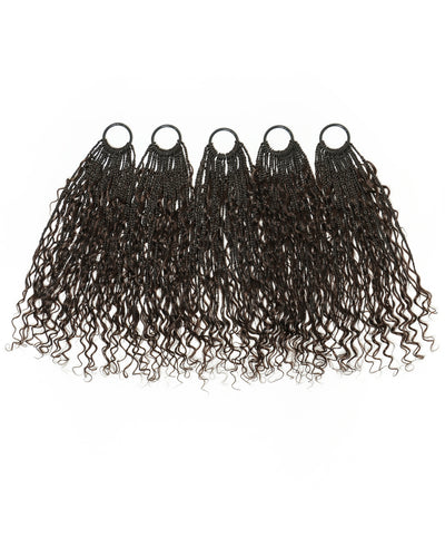 Kiki Crochet Braids - 12"-30" With Human Hair Curls 100 Strands/Pack Deep Wave