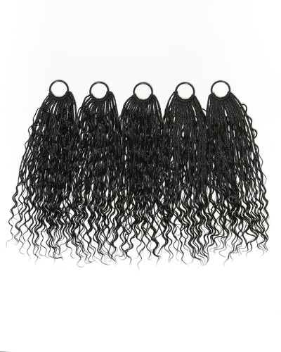 Kiki Crochet Braids - 12"-30" With Human Hair Curls 100 Strands/Pack Deep Wave