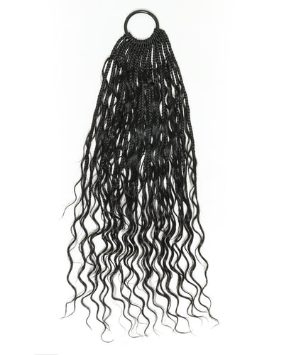 Small Pack 20 Strands Crochet Boho Braids - 12"-30" Deep Wave Human Hair Boho Curls ($20 Off as Add-On)