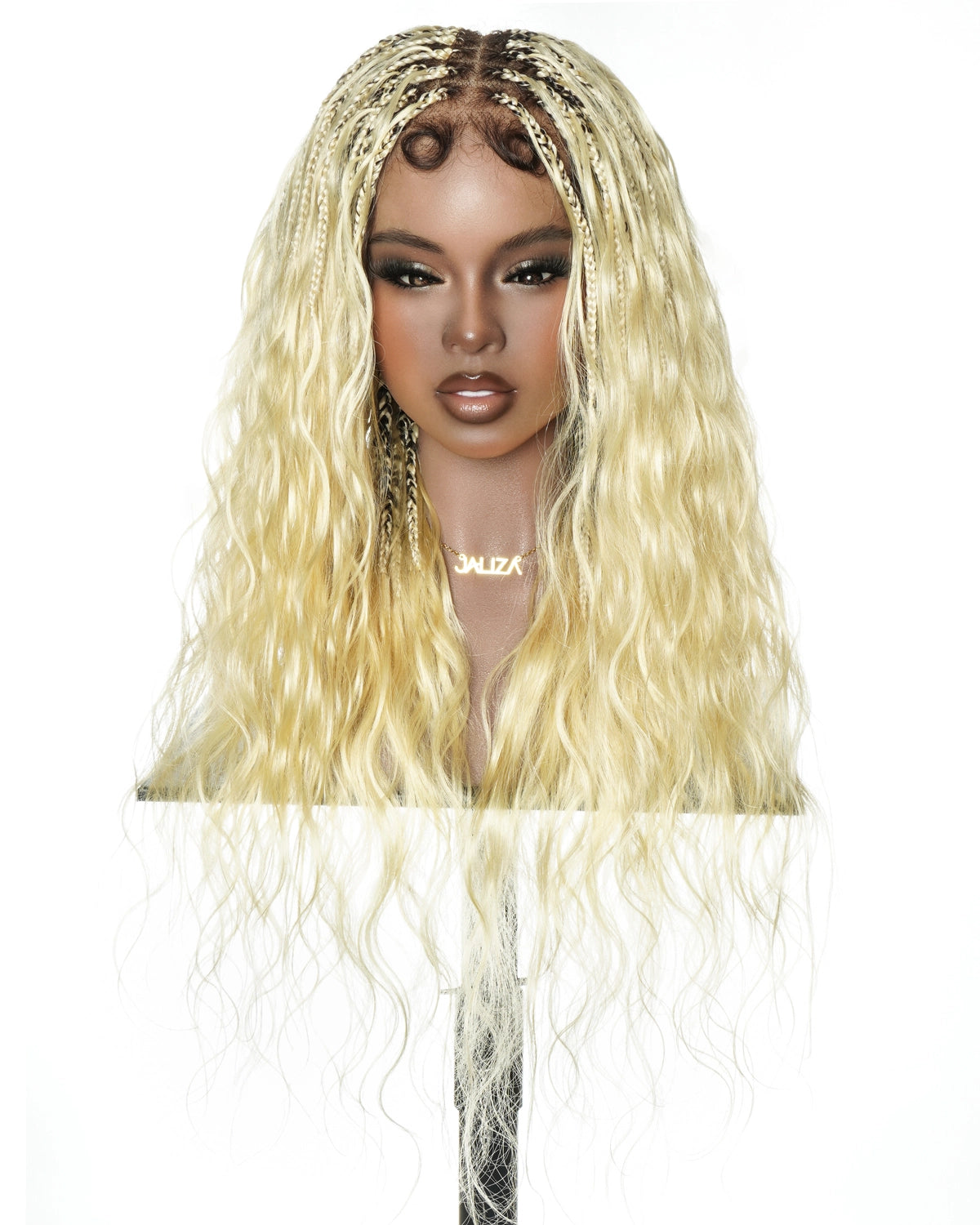 Michelle 26" 613 Blond Boho Box Braided Wig