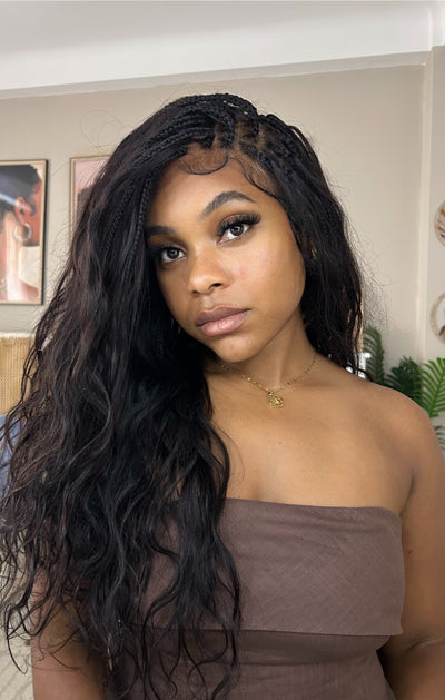 100% human hair boho braided wig - JALIZA Michelle 26 inches