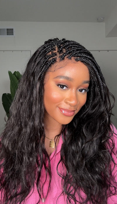 Natural Black 1B JALIZA Michelle loose body boho braided wig 26 inches