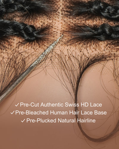 Lulu - Small Head Friendly Glueless Curly Boho Braided Wig (Small Cap Size for Petite Head)