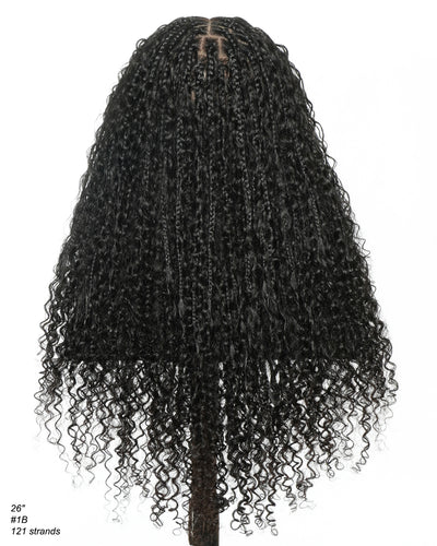 Lulu - Small Head Friendly Glueless Curly Boho Braided Wig (Small Cap Size for Petite Head)