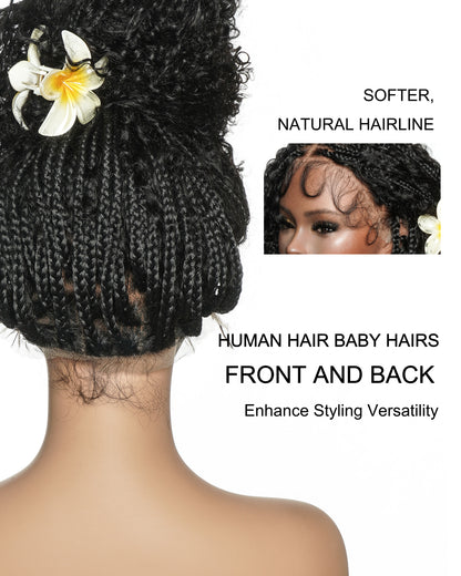 Lulu - Bora Bora Pre Bleached HD Full Lace Human Hair Curly Wave Boho Box Braided Wig