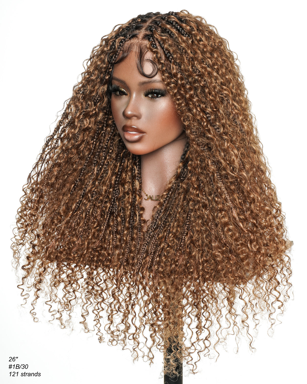 Lulu - Bora Bora Pre Bleached HD Full Lace Human Hair Curly Wave Boho Box Braided Wig