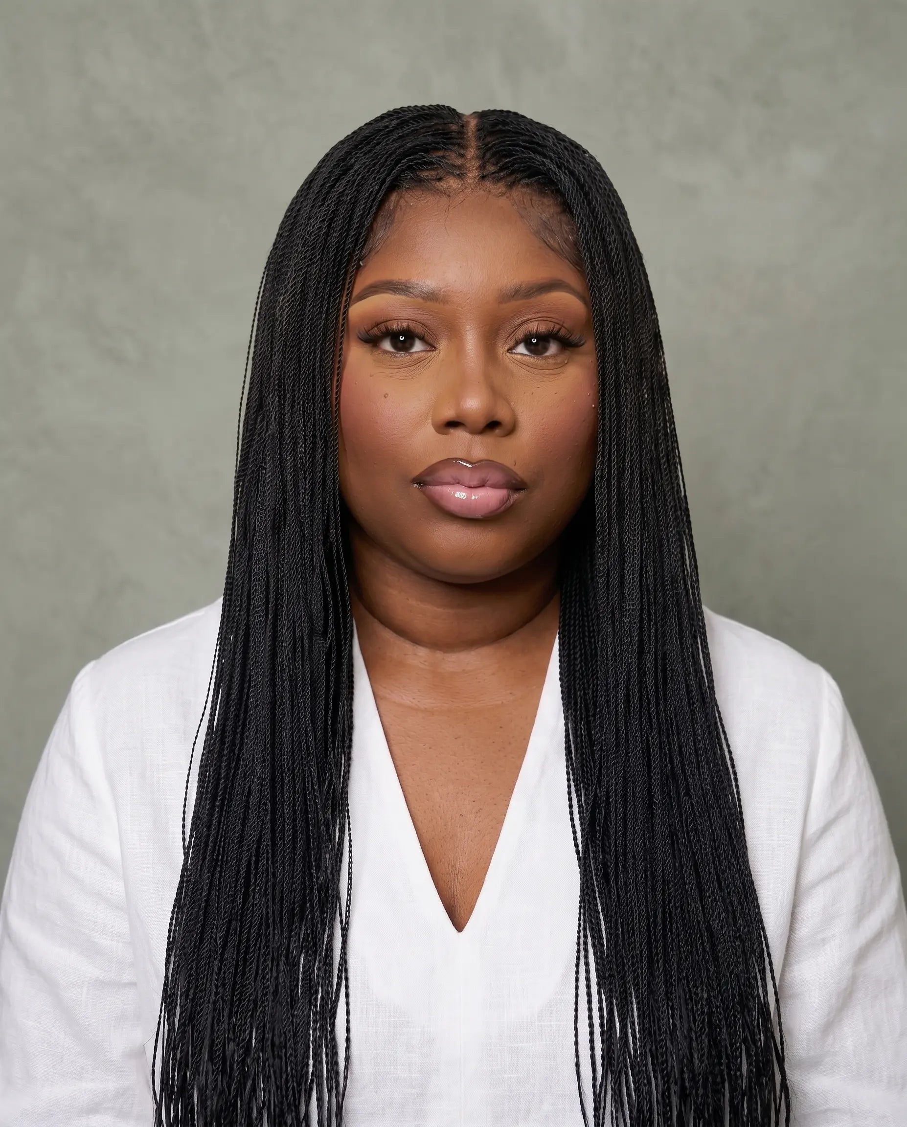 Mica - 26" & 36" Pre Bleached Swiss HD Full Lace Knotless Micro Senegalese Twist Wig 799 Strands