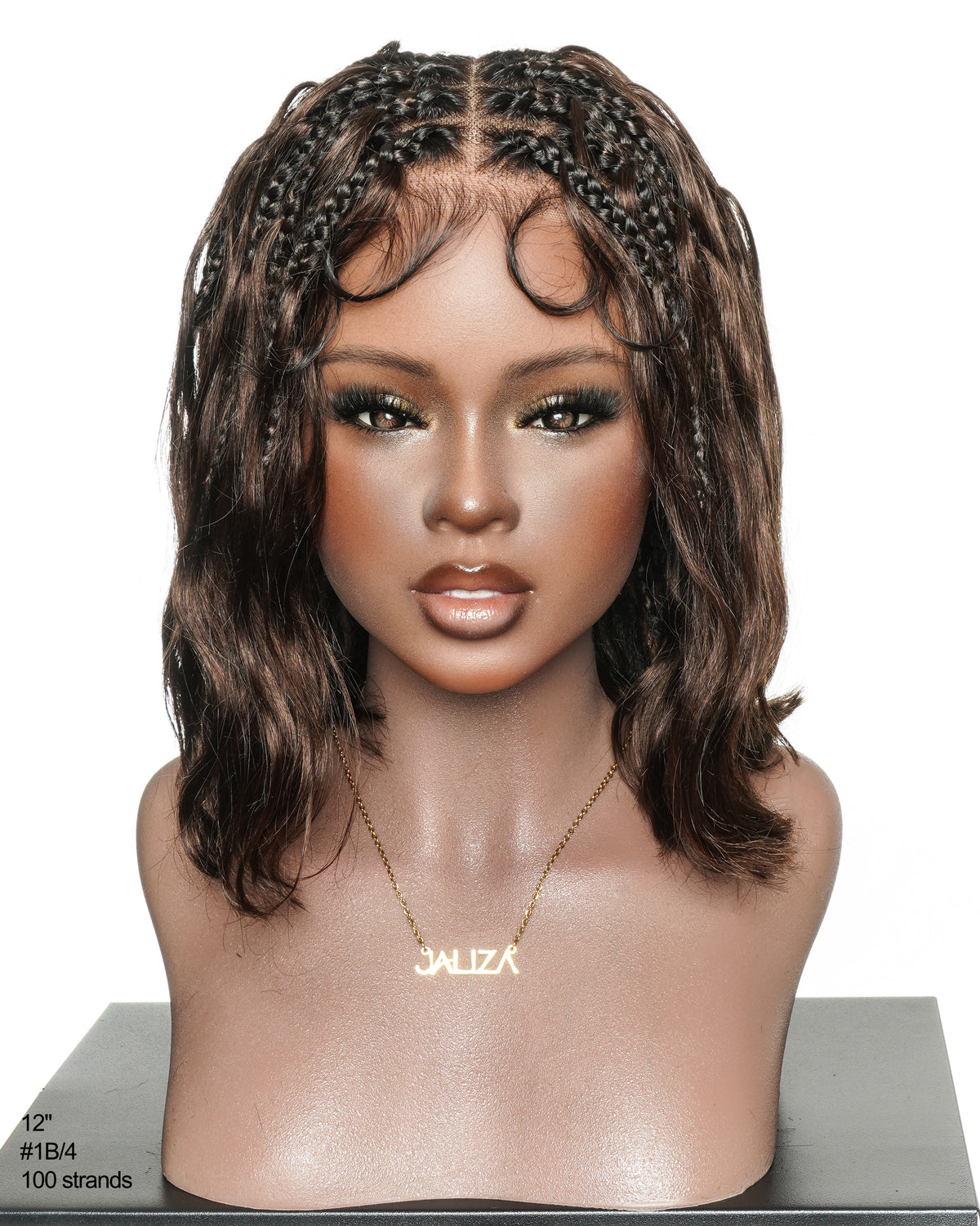 Michelle Bob 12"Human Hair Body Wave Pre Bleached HD Full Lace Boho Box Braids