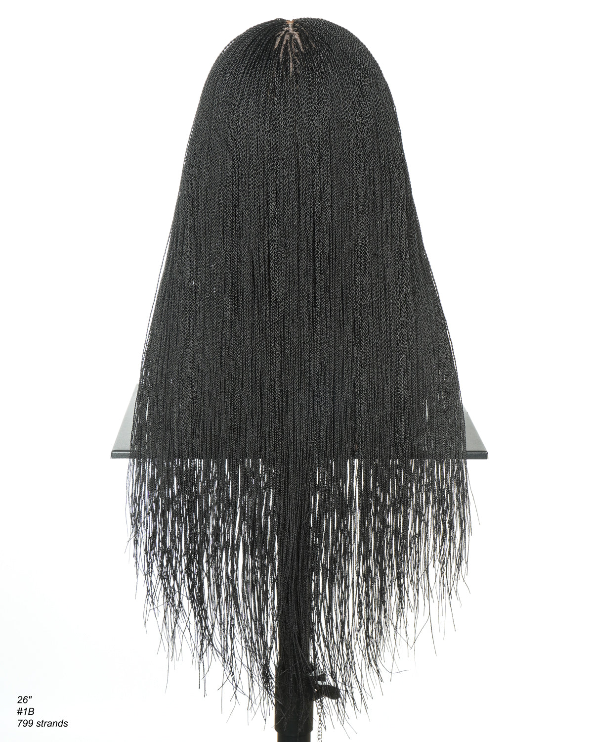 26"/ 36" Pre Bleached HD Full Lace Knotless Micro Box Braided Wig 799 Strands