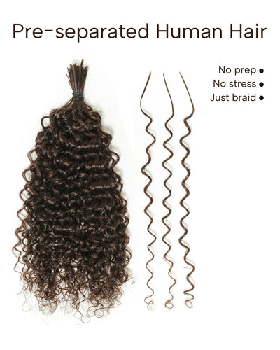 Solana Braiding Hair Kit - Pre-Separated Human Hair Bulk Hair & Synthetic Fiber Kit
