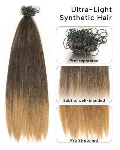 Solana Braiding Hair Kit - Pre-Separated Human Hair Bulk Hair & Synthetic Fiber Kit