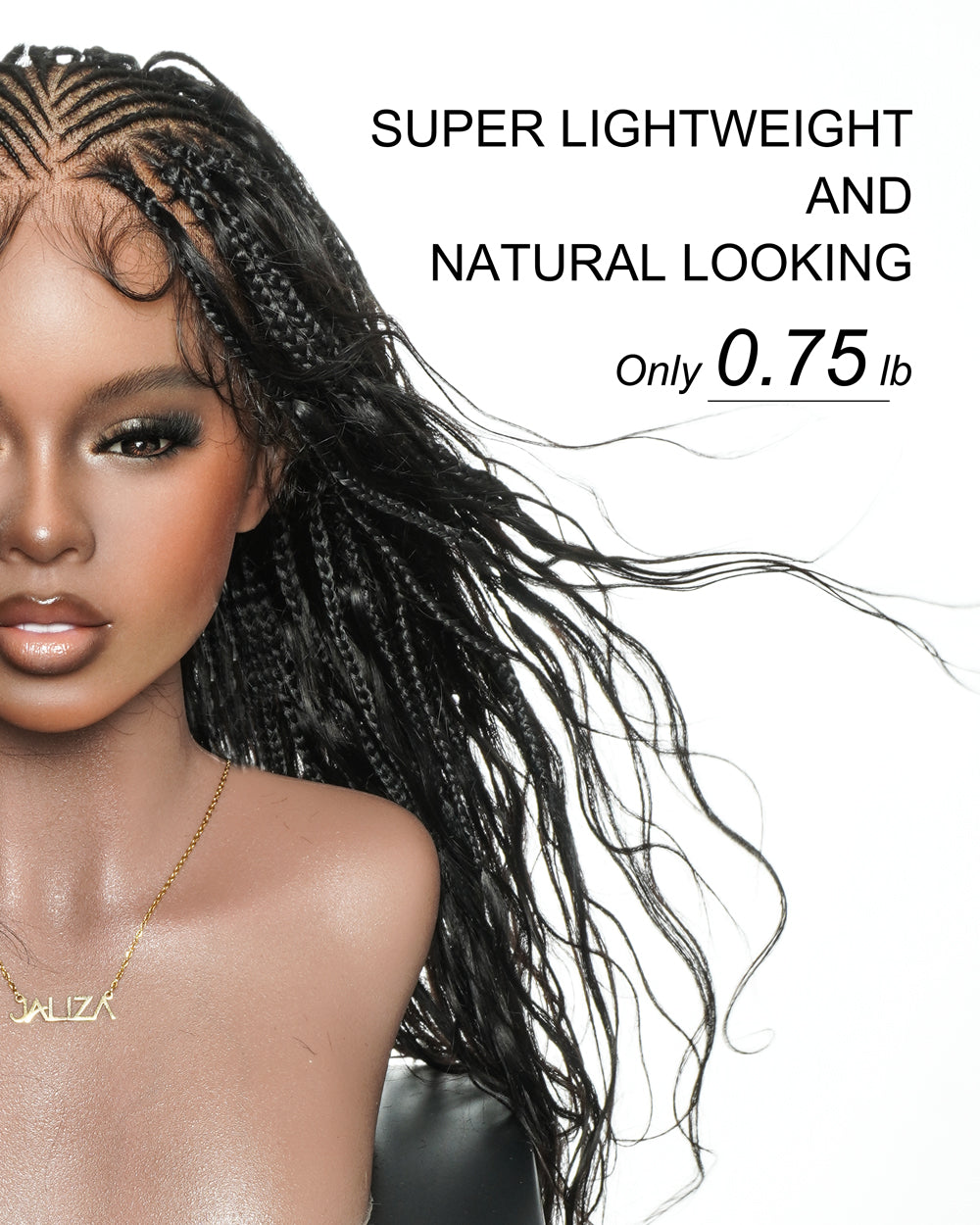 Avery - 24" Body Wave Fulani Human Hair Boho Braids With Cornrow Braided Wig