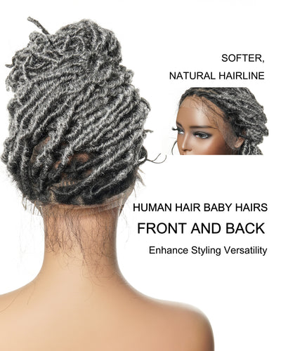 Salon-Level Knotless Locs HD Full Lace 24" 80 Strands Braided Wig