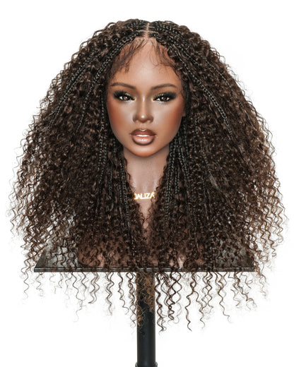 urly brown human hair bora bora style